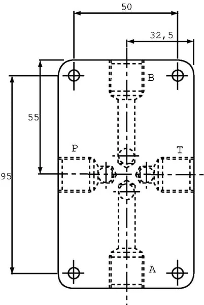 Eurofluid - ES3D38L1 - 03 Unterplatte Seite A+T+B+P 3/8"
