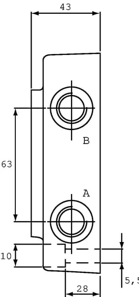 Eurofluid - ES3D38PL - Unterplatte 03 Seite/Boden A-B / P-T