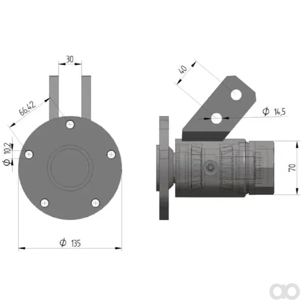 Evers - 990520ED - Evers 5-Loch 2-Nippel-Lager