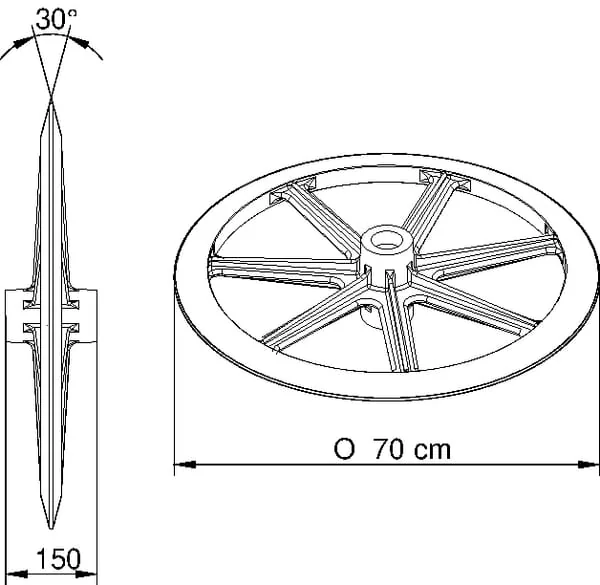 Evers - 990711 - Furchenpressring 700mm