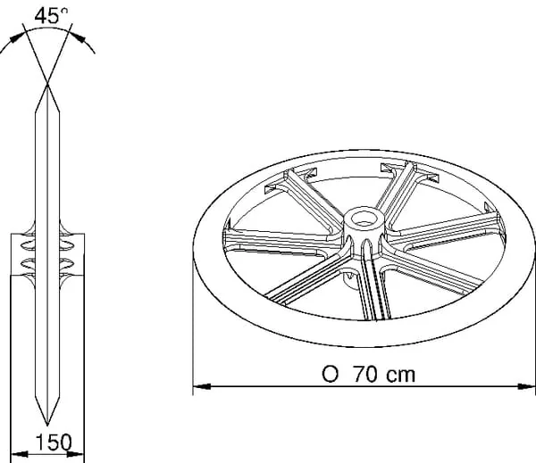 Evers - 990712 - Pressring 700mm 45° Evers
