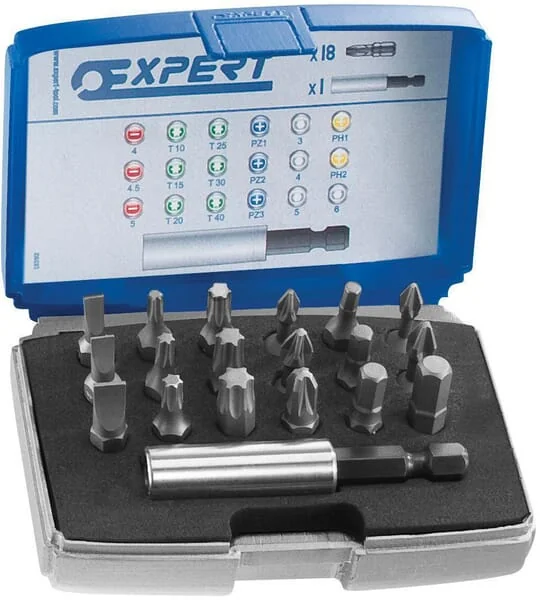 Expert - E113901 - Experten-Bitsatz 1/4" 19-teilig