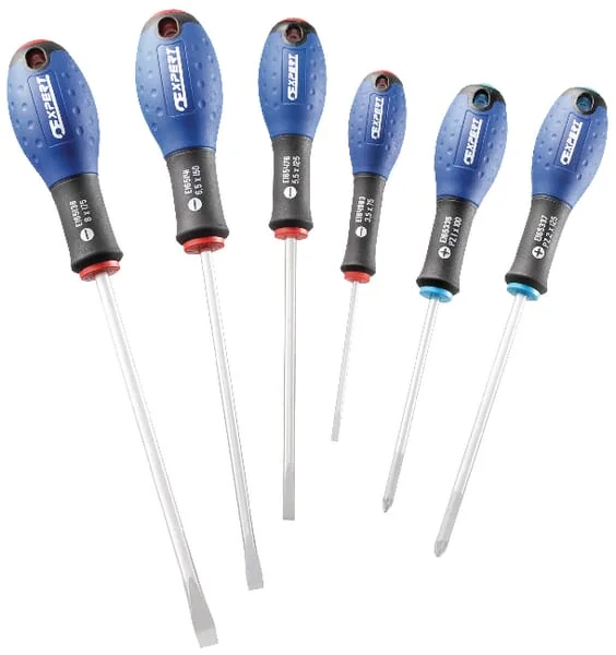 Expert - E160903 - Set mit 6 Schlitzschraubendrehern/PZ