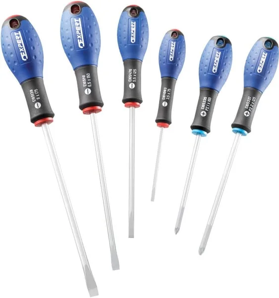 Expert - E160903 - Set mit 6 Schlitzschraubendrehern/PZ