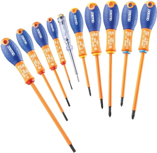 Expert - E160912 - Set mit 10 Isolierten Schraubendrehern