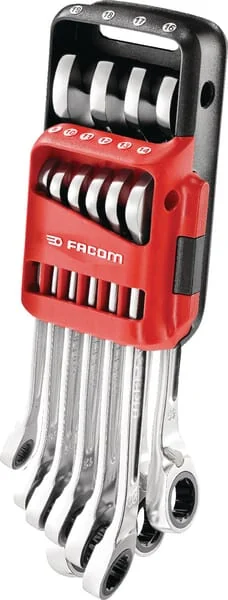 Facom - 467BRJP10PB - Ratschen-Ringschlüssel-Set 10-Teilig