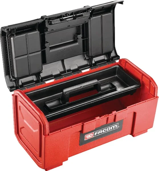Facom - BPC19NPB - Werkzeugkasten 271x481x237mm, 25l Fassungsvermoegen, Schwarz/Rot Polypropylen:Metall