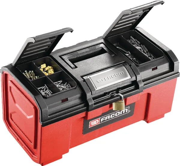 Facom - BPC19NPB - Werkzeugkasten 271x481x237mm, 25l Fassungsvermoegen, Schwarz/Rot Polypropylen:Metall