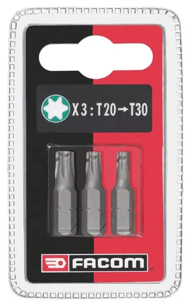 Facom - EX12J3 - Satz aus 3 Bits 25mm T20-30