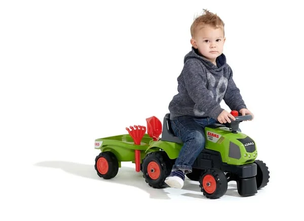 Falk - F1012B - Claas Baby-Traktor Mit Anhaenger