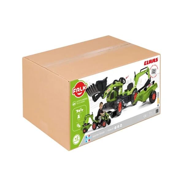 Falk - F2040N - Claas Baggerlader Mit Frontlader Und Anhaenger