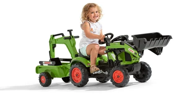 Falk - F2040N - Claas Baggerlader Mit Frontlader Und Anhaenger