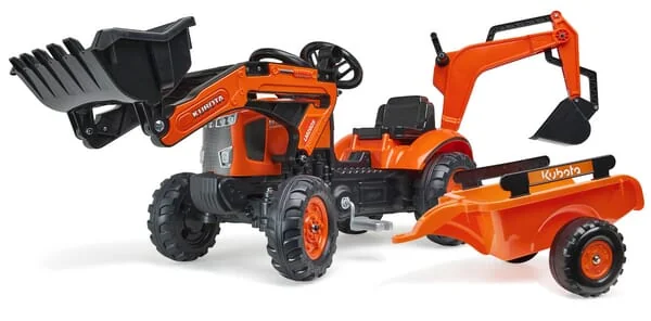Falk - F2065N - Kubota Baggerlader Mit Frontlader Und Anhaenger