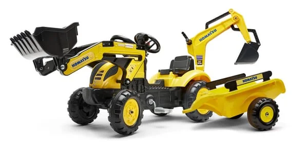 Falk - F2076N - Komatsu Baggerlader Mit Frontlader Und Anhaenger
