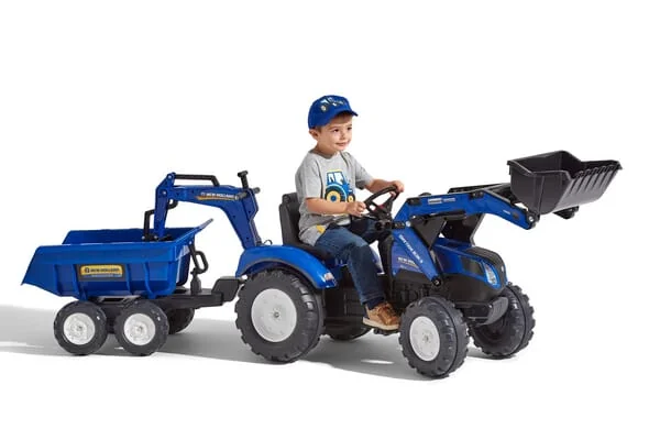 Falk - F3090W - New Holland Baggerlader Mit Bagger Und Maxi-Kippanhaenger