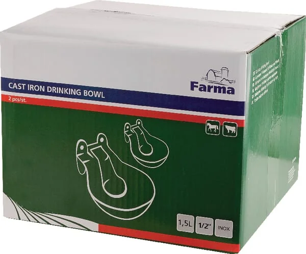 Farma - 202007FA - Gusseisentränke mit Edelstahlzunge