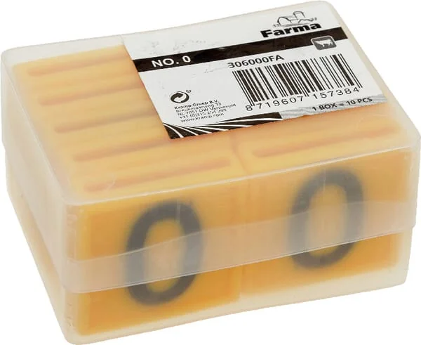 Farma - 306000FA - Ohrmarke Nr. 0 Gelb 45x45mm