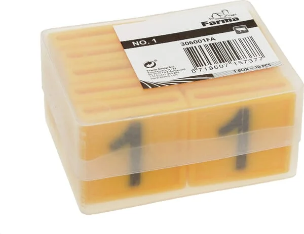 Farma - 306001FA - Ohrmarke Nr. 1, Gelb 45x45mm