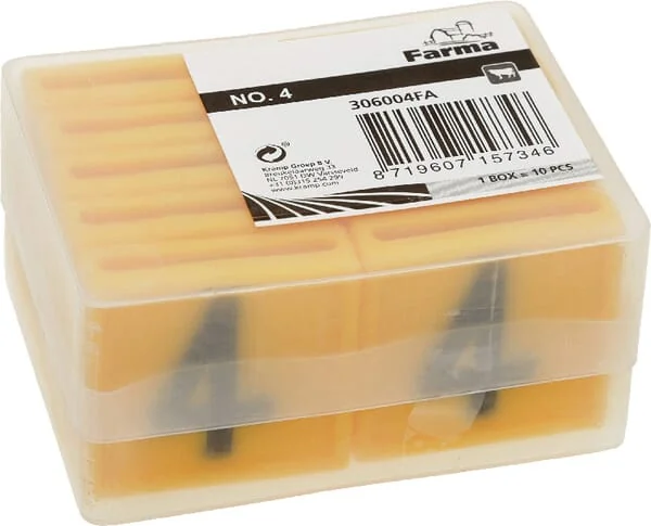 Farma - 306004FA - Ohr-Marke Nr. 4, Gelb 45x45mm