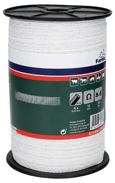 Farma - 704007FA - Band 12,5 mm 200 m 4x0,15 mm, Drähte aus Edelstahl