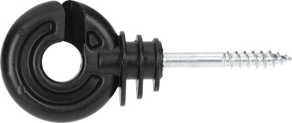 Farma - 705001FA - Ringisolator Schwarz, Schraubenlaenge 40 mm, Diameter 5,3 mm, 25 Stück, Farma
