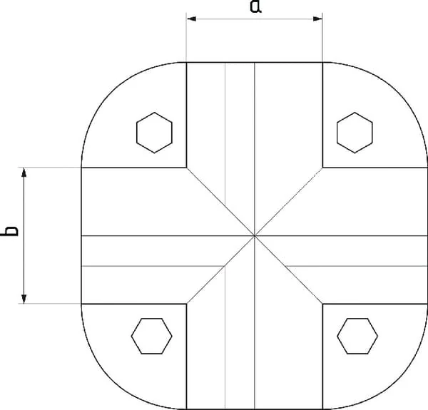 Farma - 803030112112FA - Kreuzschelle 1½"x1½"