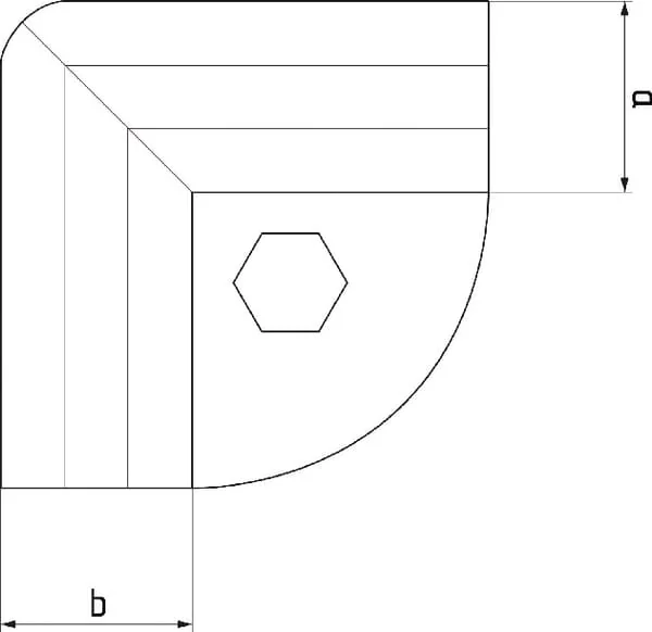Farma - 80309011FA - Winkelschelle 90° 1" x 1"