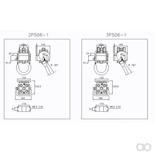 Faster - 2P5061422FC - Multifaster-Kupplung DN10-4x15L M22x1,5 1 x Elektrischer Festteil, Weiblich