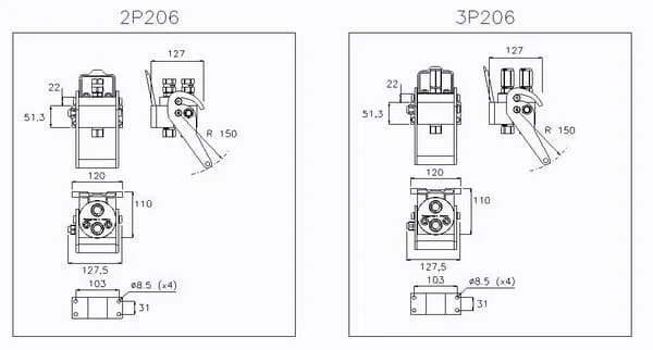 Faster - 3P206238GMC - Kupplung Multifaster DN10-2 x 3/8" BSPP Mobiler Teil