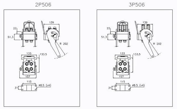 Faster - 3P506G412GMC - Kupplung Multifaster G DN10-4 x 1/2" BSPP Beweglicher Teil