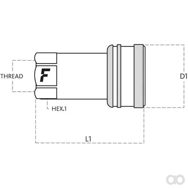 Faster - ANV38GASF - Kupplungsgehaeuse 3/8" BSP