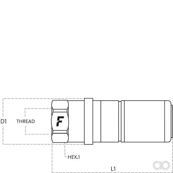 Faster - CFPV0671415F - Kupplungsgehaeuse 3/8-M14X1,5-8L-SCHO