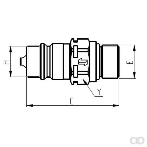 Faster - CNV163302M - Schnellkupplung Männlich CNV 1" M30x2.0 20S Männliches Gewinde