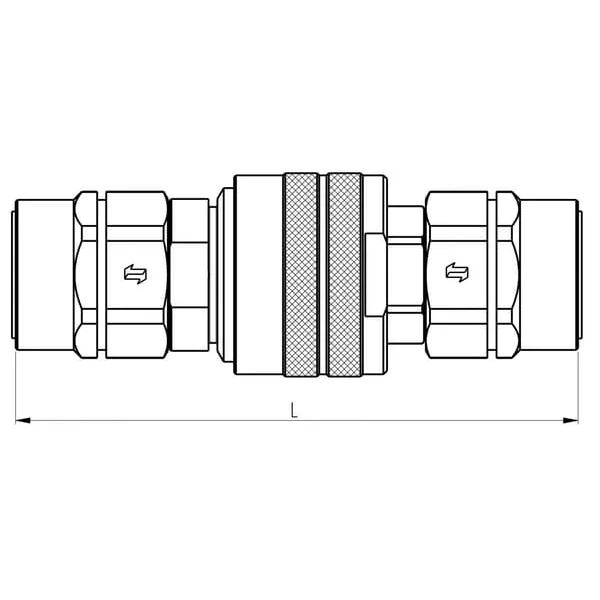 Faster - CVV0852615FV - Gewindekupplung, 1/2" Innengewinde M26x1,5 18l Außengewinde Durchführung