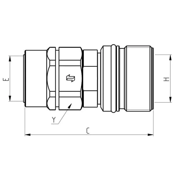 Faster - CVV1232415FV - Gewindekupplung, 3/4" Innengewinde M24x1.5 16s Aussengewinde