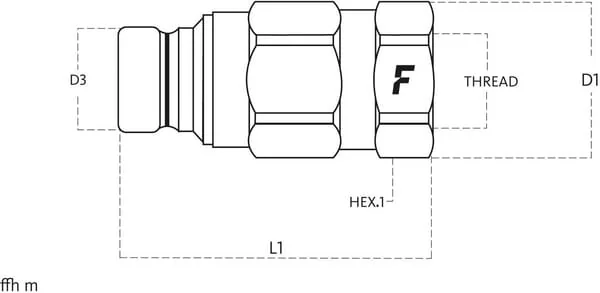 Faster - FFH1034GASM - Stecknippel 5/8-3/4" BSP