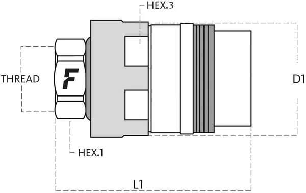Faster - FHV121GASF - Schnellkupplung Weiblich
