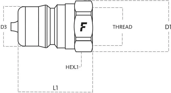 Faster - HNV34GASM - Einsatznipel 3/4 BSP