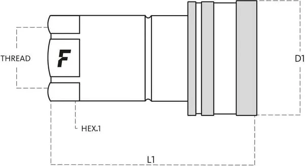 Faster - NV114GASF - Kupplungsgehaeuse 1.1/4" BSP