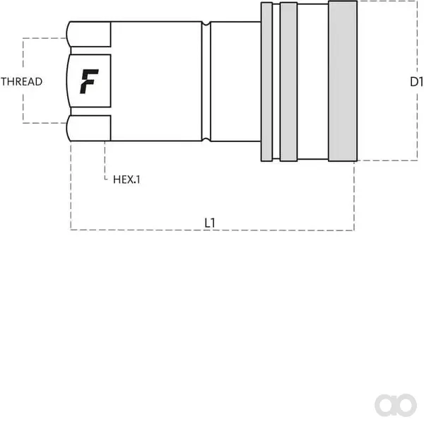 Faster - NV1GASF - NV 1 GAS-F Kupplungsgehaeuse 1 BSP