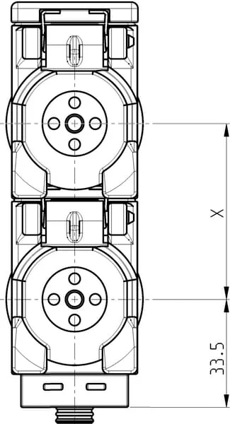 Faster - TARV255GR - Abdeckung & Ablauf 2x, Abstand: 55mm