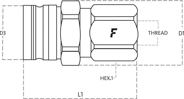 Faster - VF52215M - Bremskupplung M22x1.5 - 15L
