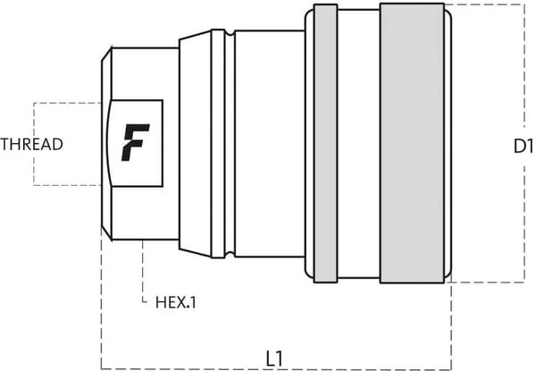 Faster - VFB12GASF - Bremskupplung Weiblich 1/2 BSP