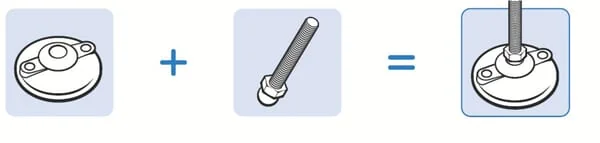 Fath - LEV308001 - Basis Fuer Nivellierfuss Edelstahl Hygienisch