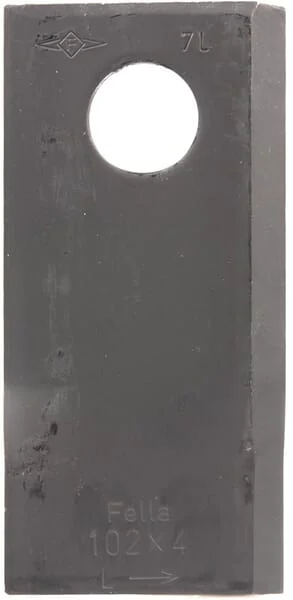 Fella - 140693 - Mähwerk-Messer Links 102x48x4mm Bohrung Diameter 19mm Passend für Fella