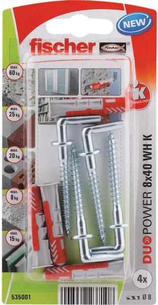 Fischer - 535001 - Duebel DuoPower 8x40 WH K 4 Stk.