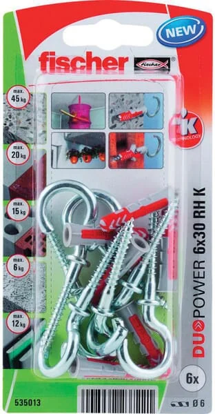 Fischer - 535013 - Duebel DuoPower 6x30 RH K 6 Stk.