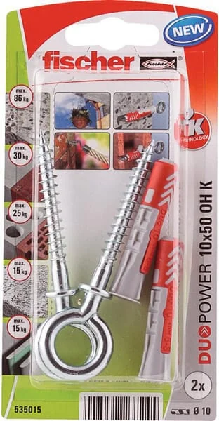 Fischer - 535015 - Duebel DuoPower 10x50 OH K 2 Stk.