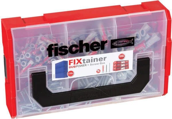 Fischer - 536162 - Duebel-Sortiment, Duopower Fixtainer 210 Stk.