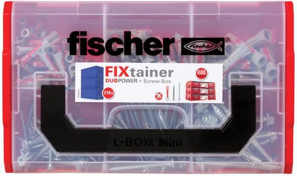 Fischer - 536162 - Duebel-Sortiment, Duopower Fixtainer 210 Stk.